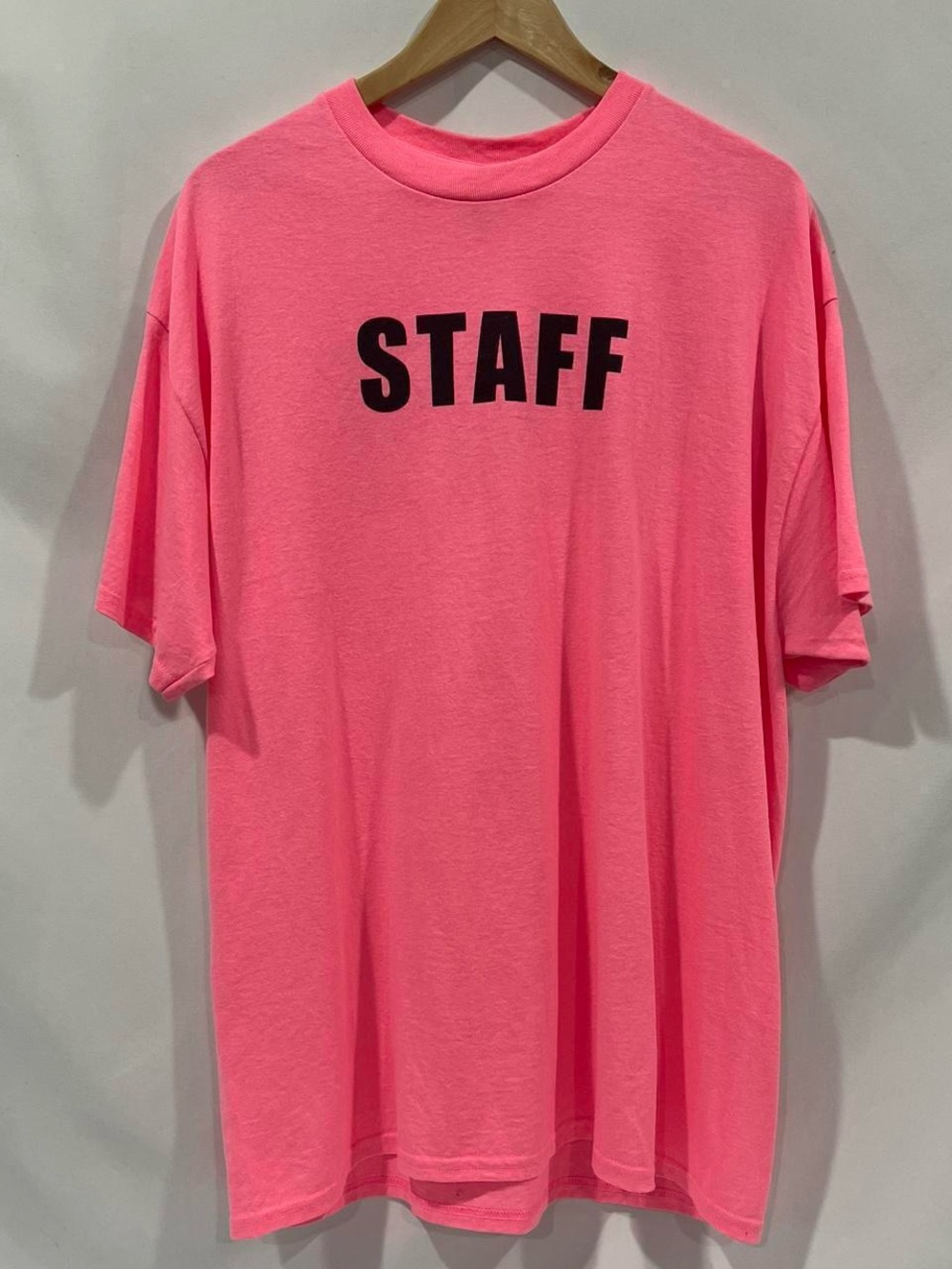 Gildan Pink 'STAFF' Short Sleeve Crewneck T-Shirt